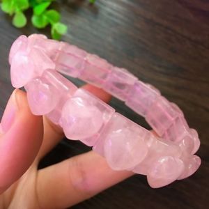 【送料無料】ブレスレット　アクセサリ―　ローズクォーツビーズストレッチブレスレットnatural rose quartz crystal love carve beads stretch bracelet aaa