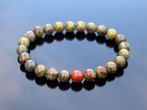 【送料無料】ブレスレット　アクセサリ―　ブレスレットヒーリングストーンチャクラbloodstone natural gemstone bracelet 69 elasticated healing stone chakra