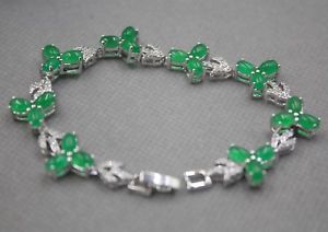 【送料無料】ブレスレット　アクセサリ―　グリーンヒータービーズリンクブレスレットインチsummer gift green heating jade bead flower with aolly link bracelet 748 inch