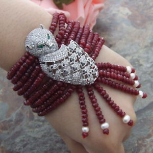 【送料無料】ブレスレット アクセサリ― ストランドホワイトパールブレスレットge032711 8 9 strands red jade white pearl bracelet