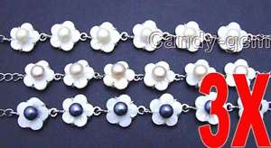 【送料無料】ブレスレット　アクセサリ―　カラーパールホワイトシェルブレスレットwhole 3x color pearl amp; white shell fleuret adjustable 685 braceletb255 14,425円