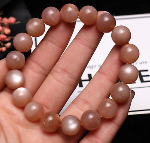 【送料無料】ブレスレット アクセサリ― ムーンストーンライトクリスタルビーズブレスレット11mm natural moonstone sunstone strong light crystal beads bracelet aaa