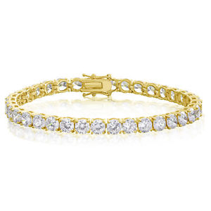 【送料無料】ブレスレット　アクセサリ―　ラウンドカットｍｍテニスブレスレットround cut 5mm cz tennis bracelet gold plated