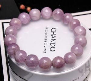 【送料無料】ブレスレット　アクセサリ―　クリスタルラウンドビーズブレスレット104mm genuine natural purple kunzite crystal round beads bracelet aaa