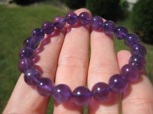 【送料無料】ブレスレット　アクセサリ―　アメジストブレスレットnatural amethyst crystal stone bracelet jewelry art