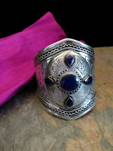 【送料無料】ブレスレット　アクセサリ―　kuchiカフスステートメントジュエリーストーンkuchi tribal cuff ethnic statement jewelry blue stone