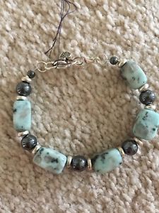 【送料無料】ブレスレット　アクセサリ―　ヘマタイトラウンドスペーサブレスレットhandmade semiprecious stones whematite round spacers bracelet 13,476円