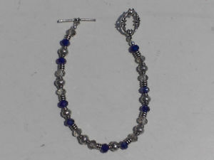 【送料無料】ブレスレット　アクセサリ―　braceletiridescent bluepurple crystals beaded bracelet