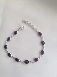 【送料無料】ブレスレット　アクセサリ―　シルバーブレスレットsilver bracelet 925 with purple stones 14,425円