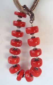 【送料無料】ブレスレット　アクセサリ―　クリスタルビーズブレスレットクラスプchunky red coral crystal beaded bracelet toggle clasp 85