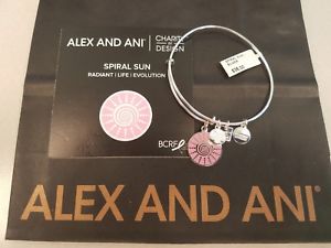 【送料無料】ブレスレット　アクセサリ―　spiralsunブレスレットニューwcardampアレックスアニチャリティー;バッグalex and ani charity by design spiral sun silver tone bracelet wcardamp;bag
