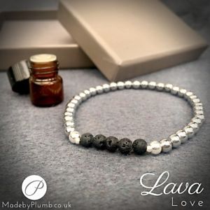 【送料無料】ブレスレット　アクセサリ―　アーススターリングビーズディフューザーブレスレットヘマタイトアンプgrounding lava bead diffuser bracelet hematite amp; sterling