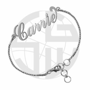 【送料無料】ブレスレット　アクセサリ―　パーソナライズハンドメイドブレスレットsterling silver personalised handmade name bracelet any name in of your choice