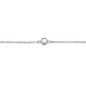【送料無料】ブレスレット　アクセサリ―　シルバーブレスレットチェーンジルコニウムラウンド925 silver bracelet chain maille fortzirconium round 6 mm