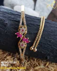 【送料無料】ブレスレット　アクセサリ&mdash;　イエローゴールドメッキブレスレットhigh quality ad stone yellow gold plated wedding bracelet yb10735｜hokushin