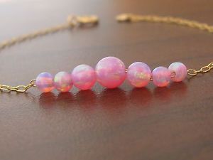 【送料無料】ブレスレット　アクセサリ&mdash;　オパールピンクオパールオパールオパールopal bead bracelet, pink opal bracelet, opal bracelet, opal gold bracelet｜hokushin