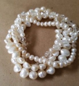 【送料無料】ブレスレット　アクセサリ&mdash;　ブレスレットfresh water pearl bracelets 4 strands handmade euc｜hokushin