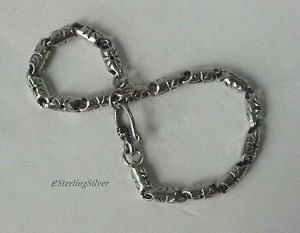 【貨物輸送無料】腕輪 添え物― スターリングシルバーデザイナーブレスレットインチグラム925 sterling silver designer bracelet  75 inches, 97 grams, 4粍 width