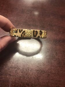 【貨物輸送無料】腕輪 添え物― 折り返しナップrustic cuff leopard meagen with snaps