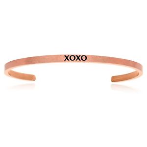 【貨物輸送無料】腕輪 佩び物― ピンクステンレススチールカフブレスレットwomens cute pink stainless steel xoxo cuff bracelet love inspiring jewelry