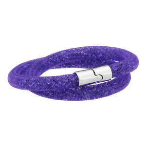 【送料無料】ブレスレット　アクセサリ―　スワロフスキースターダストダブルラップブレスレットswarovski 5102548 womens stardust purple double wrap bracelet 21,754円