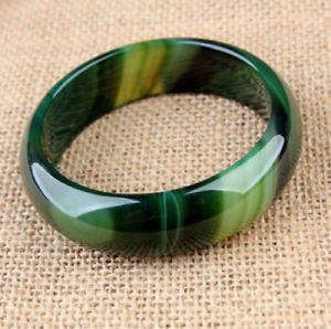 【貨物輸送無料】腕輪 付属物― 緑であること広広とした腕輪66粍 very rare natural grass green agate jade wide bracelet