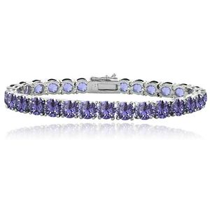 【送料無料】ブレスレット　アクセサリ&mdash;　バイオレットスワロフスキーエレメントテニスブレスレットviolet swarovski elements tennis bracelet｜hokushin