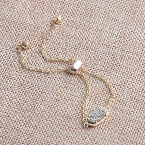 【送料無料】ブレスレット　アクセサリ―　スコットプラチナゴールドチェーンブレスレットkendra scott elaina gold adjustable chain bracelet in platinum drusy
