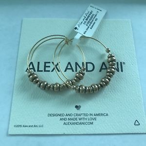 【送料無料】ブレスレット　アクセサリ―　アレックスロシアナイルロールバータグalex and ani nile endless hoops in russian gold brand with tags rare