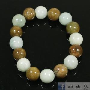 【送料無料】ブレスレット　アクセサリ―　ビーズミリレッドグリーンブレスレット listinground beads 13mm 2 color red green bracelet real genuine untreated jadeite jade