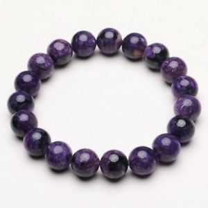 【送料無料】ブレスレット　アクセサリ―　クリスタルビーズブレスレットストレッチ103mm natural purple charoite crystal gemstone stretch beads bracelet zlbb048