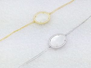 【送料無料】ブレスレット　アクセサリ&mdash;　ゴールドパールブレスレットスターリングシルバークリスタルファッションホワイトgold plated white mother of pearl bracelet sterling silver crystal fashion jewel｜hokushin