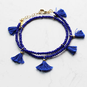 【送料無料】ブレスレット　アクセサリ―　ライリスタルラップブレスレットコバルトshashi laila crystal wrap bracelet cobalt