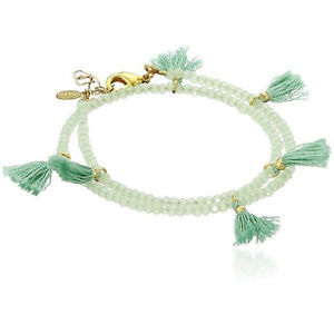 【送料無料】ブレスレット　アクセサリ―　ライリスタルラップブレスレットミントshashi laila crystal wrap bracelet mint