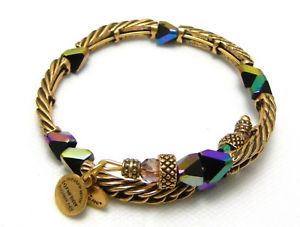 【送料無料】ブレスレット　アクセサリ―　アレックスブレスレットビンテージオーロラパープルビーズalex and ani bracelet vintage 66 gold aurora borealis purple bead rare