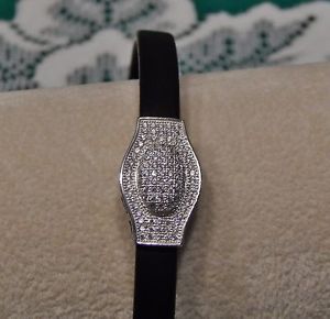 【送料無料】ブレスレット　アクセサリ―　ブレスレットシリカイタリアマイクロデザインサイズsterling bracelet silica italian dizeo micro pave fine cz design nwb size 65