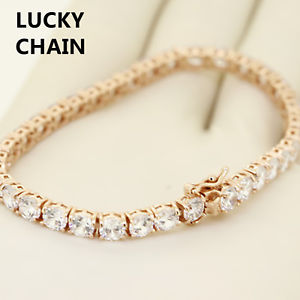 【送料無料】ブレスレット　アクセサリ―　75925 sterlingiced out tennis linkrose gold bracelet 20 5mm g75925 sterling silver iced out tennis link rose gold bracelet 16,546円