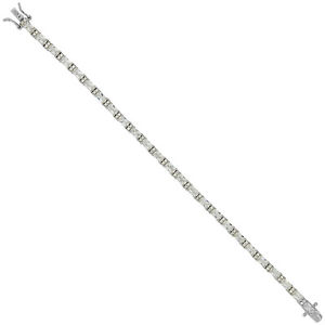 【貨物輸送無料】腕輪 付属品― テニスブレスレットラウンドバゲットカットsterling silver tennis bracelet w alternating round amp; baguette cut cz stones