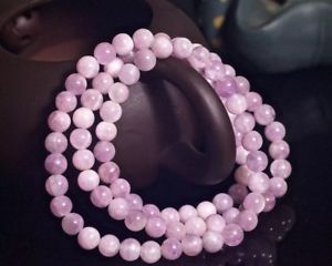 【貨物輸送無料】腕輪 付属品― ラウンドビーズブレスレット6粍 genuine natural purple kunzite cat eye crystal round beads bracelet aaa