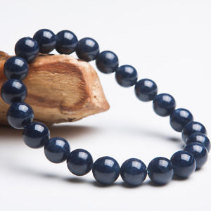 【貨物輸送無料】腕輪 付属品― 100サファイア8粍伸ばすこと腕輪aaa100 natural blue sapphire gemstone 8粍 round beads stretch woman bracelet aaa