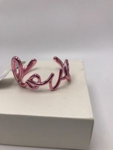 【貨物輸送無料】腕輪 付属品― ドルジョンソンピンクトーンカフブレスレット68 betsey johnson pink tone open love cuff bracelet m16