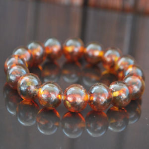 【貨物輸送無料】腕輪 付属品― バルトビーズブレスレットコニャックbaltic amber beads bracelet 20 gr cognac genuine