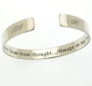 【貨物輸送無料】腕輪 付属品― ハートブレスレットパーソナライズスターリングシルバーカフメモリalways インチ my heart bracelet  personalized sterling silver cuff  memory jewelry