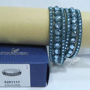 【送料無料】ブレスレット　アクセサリ―　スワロフスキーアクアドットブレスレットswarovski slake aqua dot bracelet, crystal authentic mib 5201117