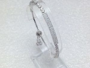 【送料無料】ブレスレット　アクセサリ―　スターリングシルバーブレスレットクリスタルファッション925 sterling silver adjustable bracelet cz crystal fashion women jewelry