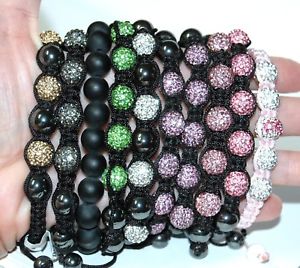 【送料無料】ブレスレット　アクセサリ―　アジャスタブルブレスレットlot of ten shamballa adjustable bracelets