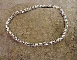 【送料無料】ブレスレット　アクセサリ&mdash;　ヘビーブレスレットスターリングシルバーロングボックスチェーンインチmens heavy bracelet sterling silver long box chain 9 inch hipster jewelry trendy｜hokushin