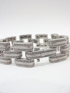 【送料無料】ブレスレット　アクセサリ&mdash;　ジュディススターリングシルバーリンクチェーンブレスレットサイズjudith ripka 925 sterling silver large link chain bracelet qvc size｜hokushin