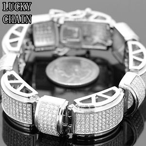 【送料無料】ブレスレット　アクセサリ―　メンズステンレススチールシルバーブレスレットフェードmens stainless steel cz pave silver braceletnever fade878g r593 31,837円