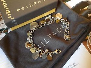 【送料無料】ブレスレット アクセサリ— ブレスレットパールタイガーアイスターリングシルバーsilpada brass copper chacha bracelet pearl tigers eye sterling silver b1853|hokushin
